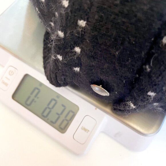 Max Mara Weekend Black Polka Dot Wool/Cashmere Cardigan, Size XL - Picture 6 of 6